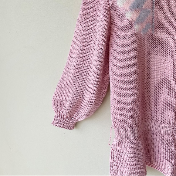 Vintage 1980’s Custom Knit Pink Two Piece Sweater and Skirt Set - Picture 10 of 15